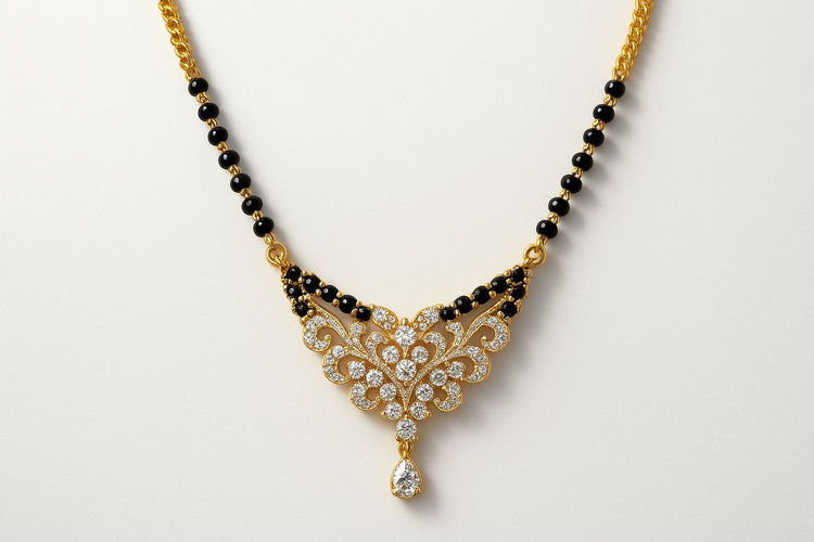 Solid gold Diamond Mangalsutra