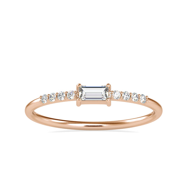 Women's Solid Gold Diamond Ring