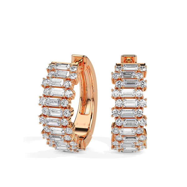 Solid Gold Diamond Stud Earrings