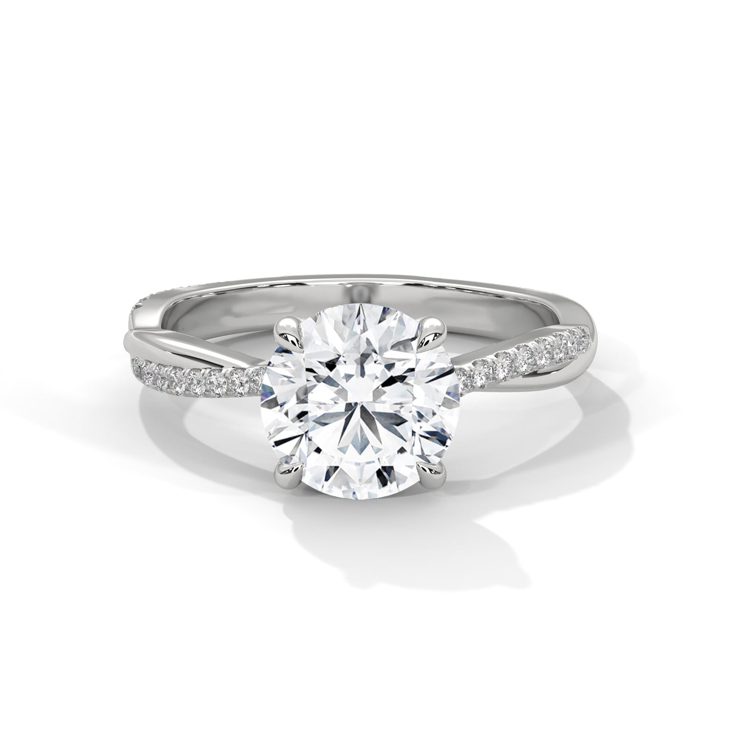 Solid Gold Solitaire IGI Certified Natural Diamond Engagement Ring