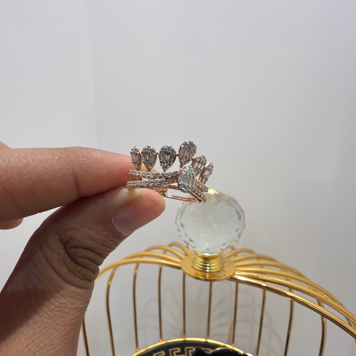 Crown Shape Diamond Ring for Women