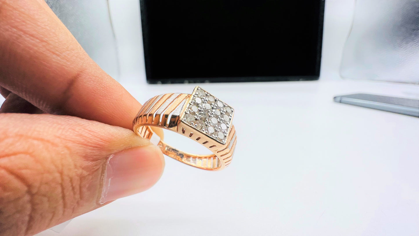 Men's Solid Gold Diamond Ring