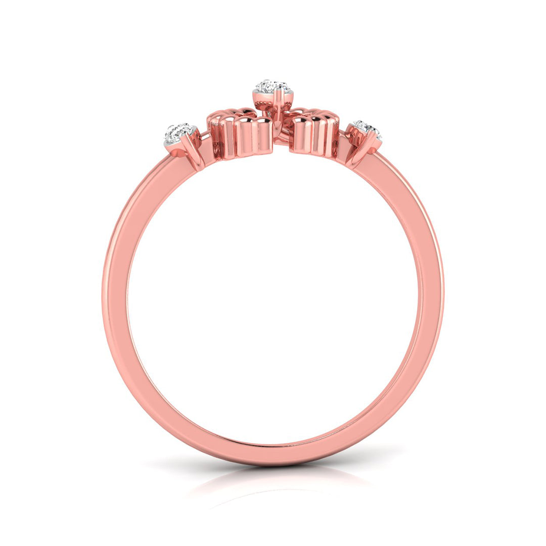 Women's Genuine Diamond Gold Ring