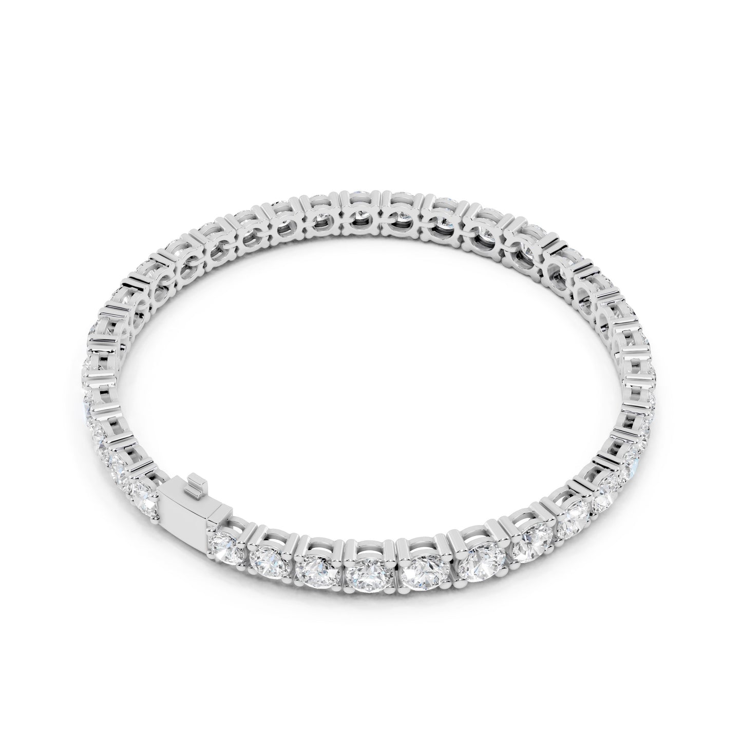 Real diamond bracelet on a white background