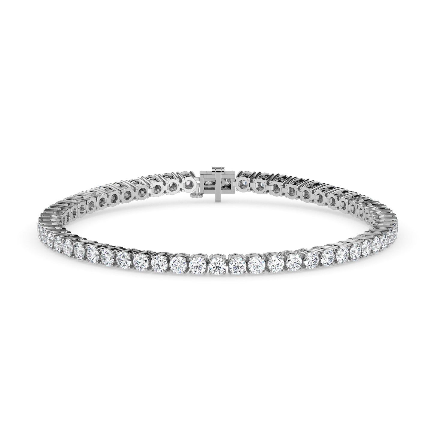 Diamond bracelet on a white background