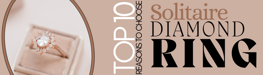 Elegant solitaire diamond ring in a box with text 'Top 10 Reasons to Choose Solitaire Diamond Ring'