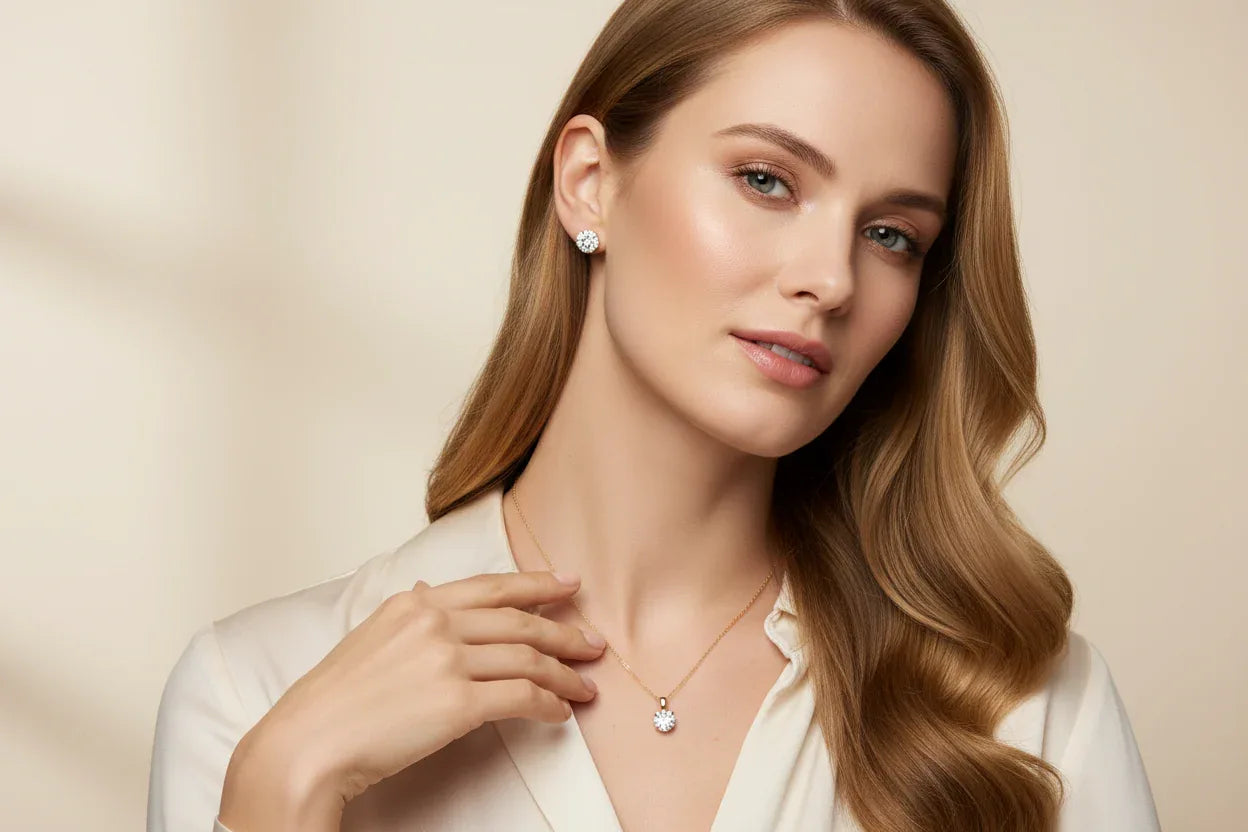 Diamond Pendant Set