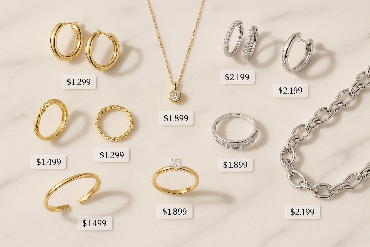 Diamond Jewelry Under $2500