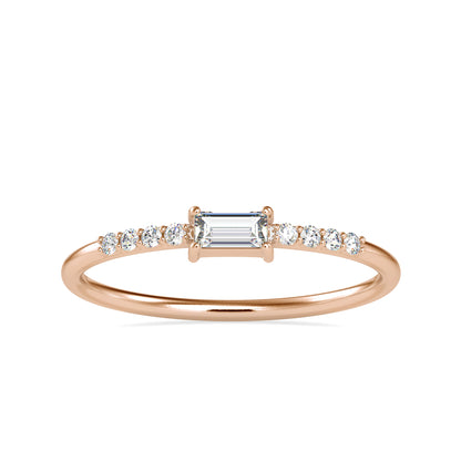 Women's Solid Gold Diamond Ring
