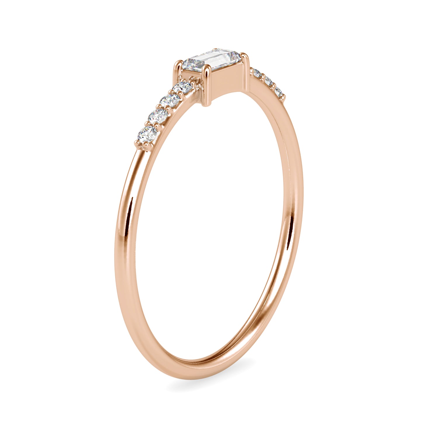 Women's Solid Gold Diamond Ring