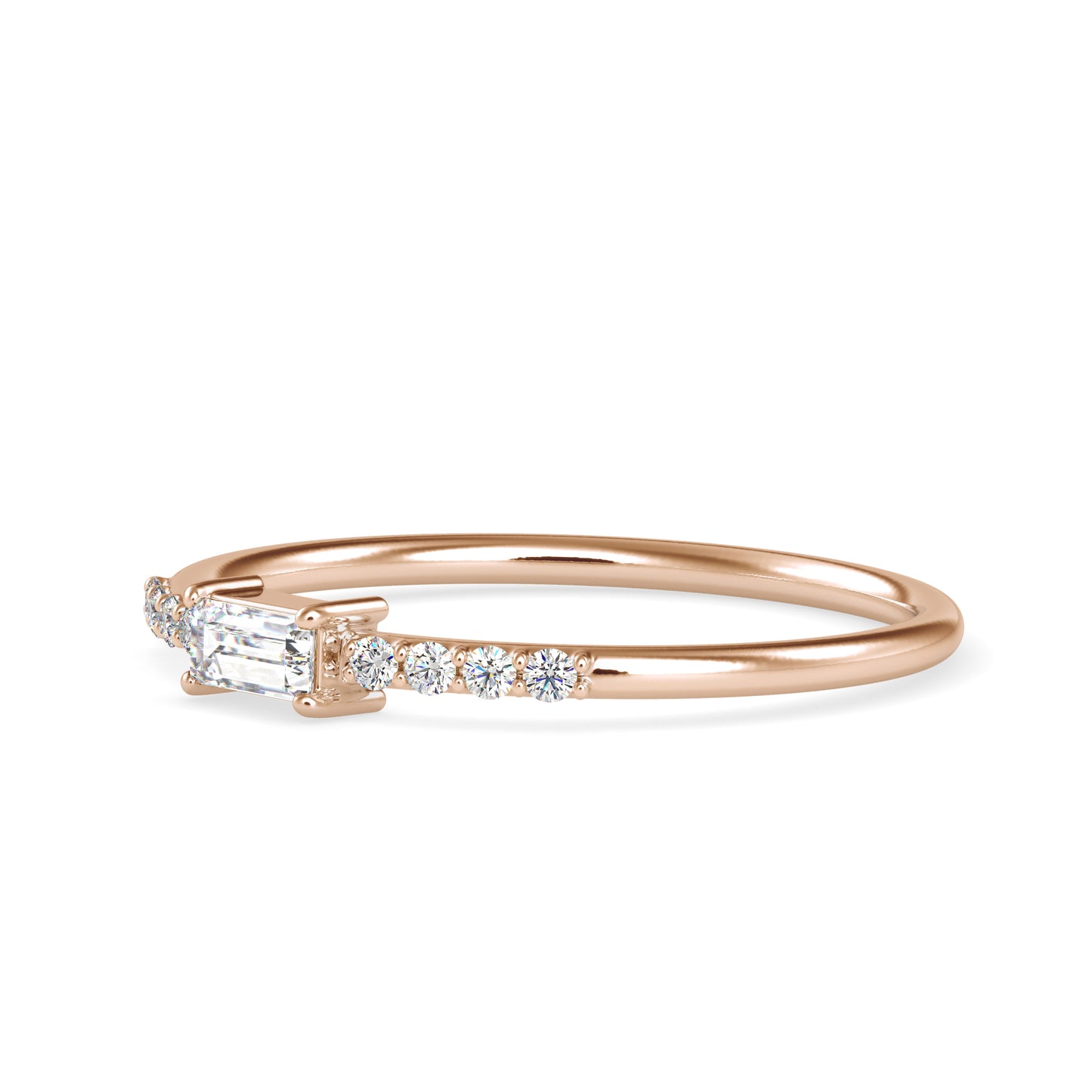 Women's Solid Gold Diamond Ring