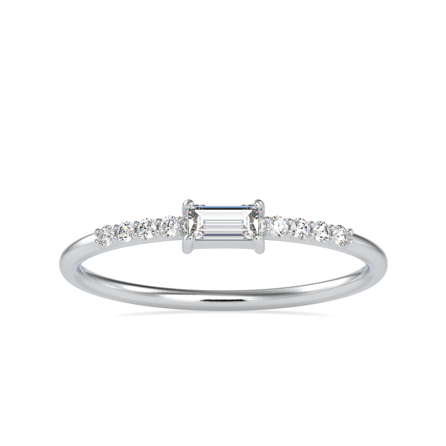 Women's Solid Gold Diamond Ring