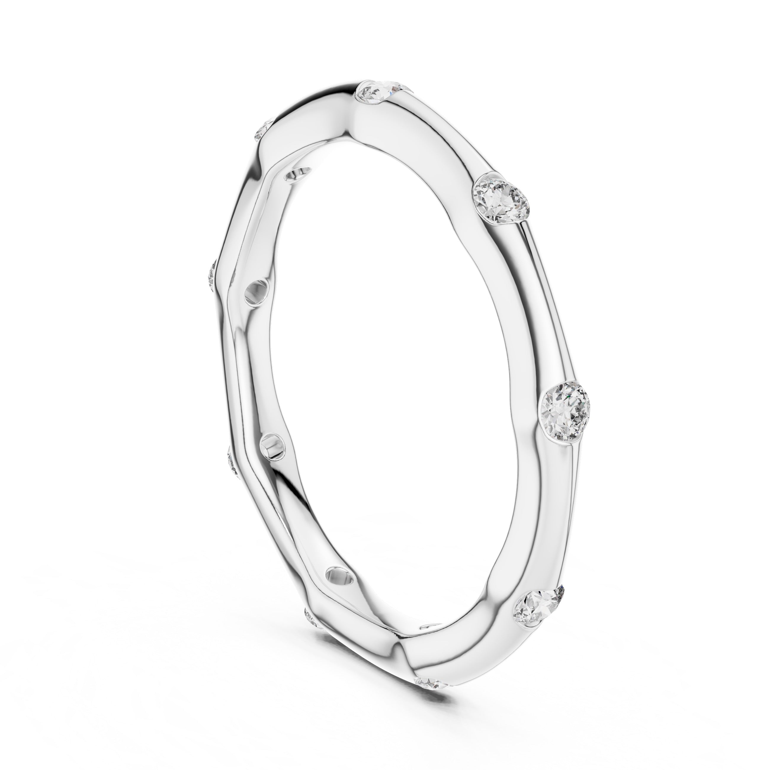 Nodule Station Diamond Eternity Band Ring
