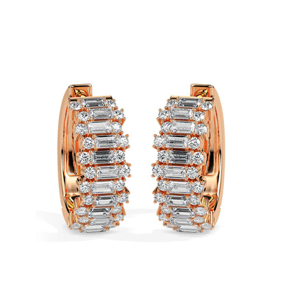 Solid Gold Diamond Stud Earrings