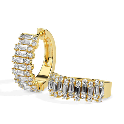 Solid Gold Diamond Stud Earrings