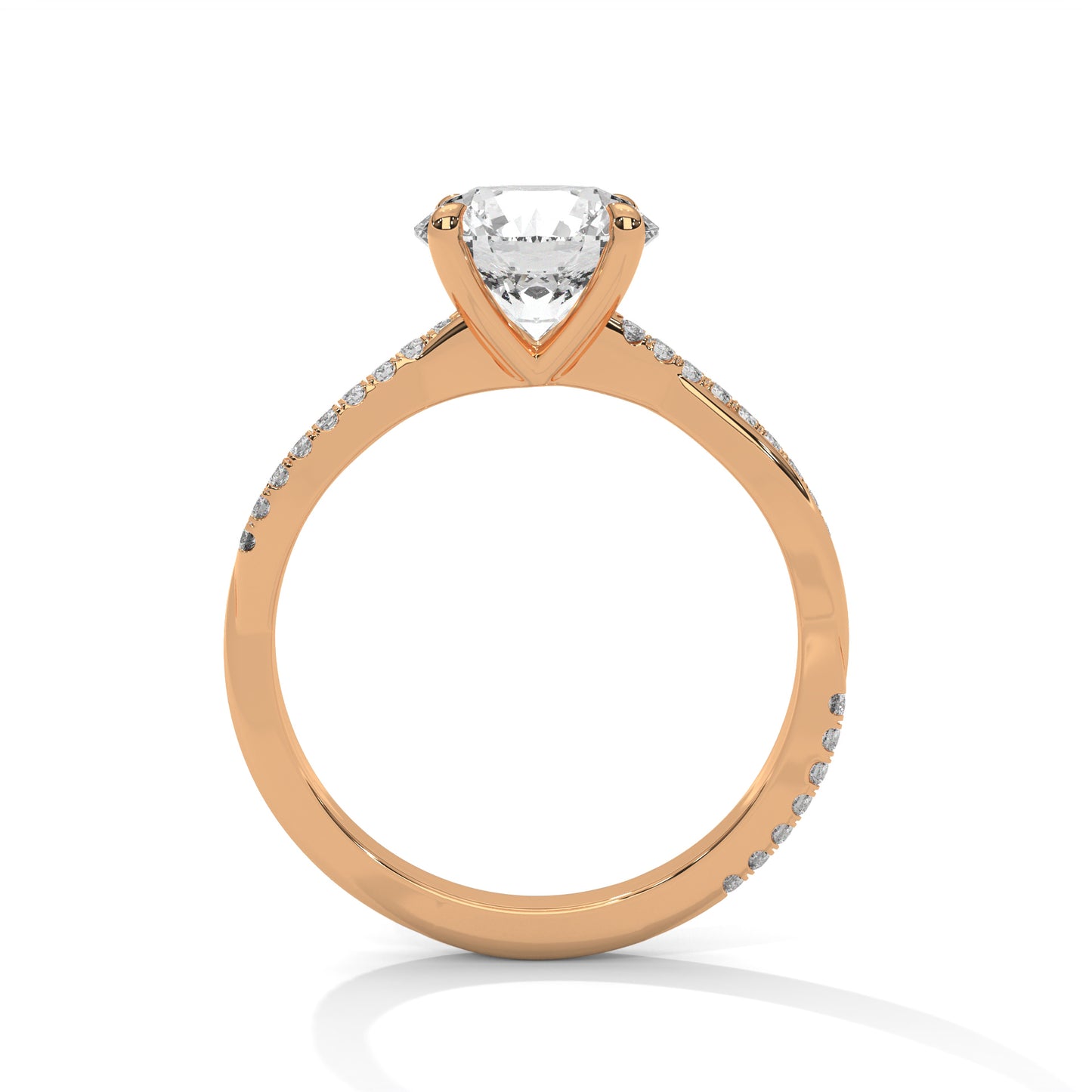 Solid Gold Solitaire IGI Certified Natural Diamond Engagement Ring