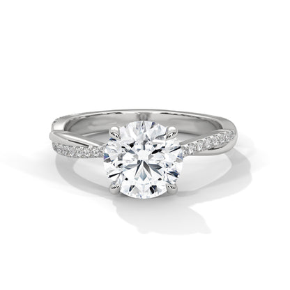 Solid Gold Solitaire IGI Certified Natural Diamond Engagement Ring