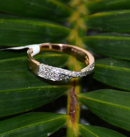Diamond Ring – 14kt Gold Handmade Minimalist Band for Women