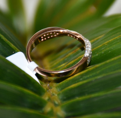 Diamond Ring – 14kt Gold Handmade Minimalist Band for Women