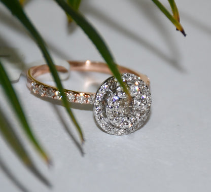 14Kt Hallmarked Gold Diamond Ring for Women