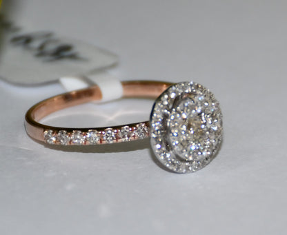 14Kt Hallmarked Gold Diamond Ring for Women