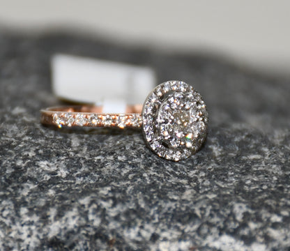 14Kt Hallmarked Gold Diamond Ring for Women