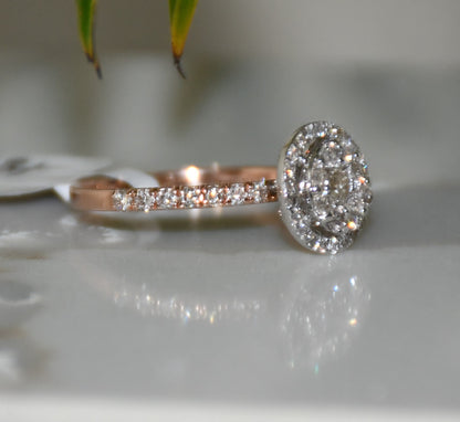 14Kt Hallmarked Gold Diamond Ring for Women