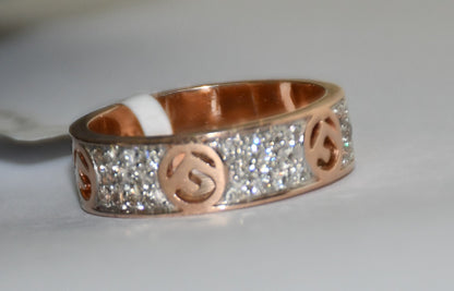 Natural Diamond Ring in Solid 14Kt Gold for Women