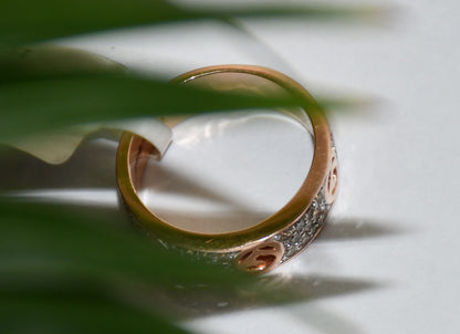 Natural Diamond Ring in Solid 14Kt Gold for Women