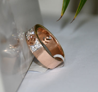 Natural Diamond Ring in Solid 14Kt Gold for Women