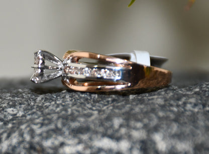 Minimalist 14K Gold Women's Diamond Ring with Natural Stones
