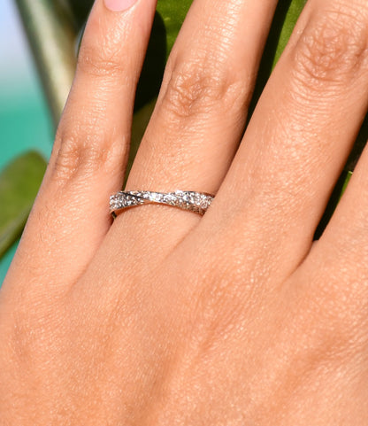 Diamond Ring – 14kt Gold Handmade Minimalist Band for Women