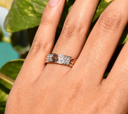 Natural Diamond Ring in Solid 14Kt Gold for Women