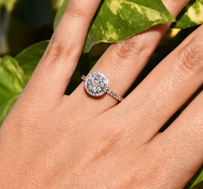 14Kt Hallmarked Gold Diamond Ring for Women