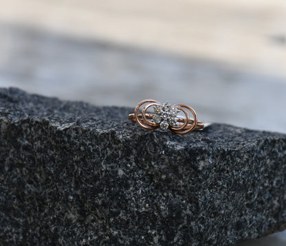 Stylish Women's 14K Gold Diamond Ring – Daily, Party & Gift Ready