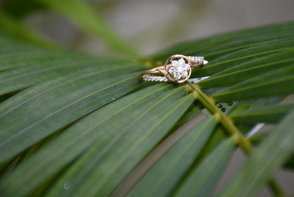 Genuine Women's 0.37Ct Diamond Ring in 14k Gold