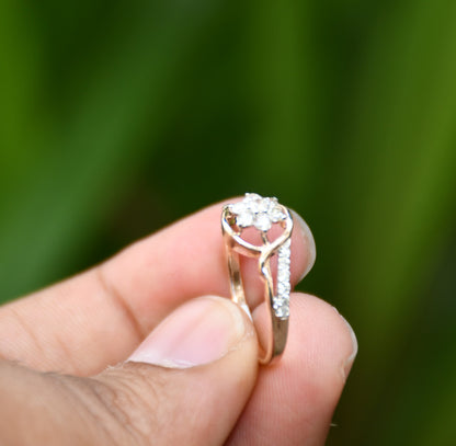Genuine Women's 0.37Ct Diamond Ring in 14k Gold