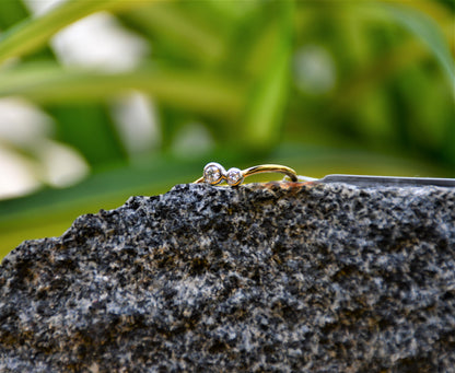 Minimalist 14kt Gold Diamond Ring for Women