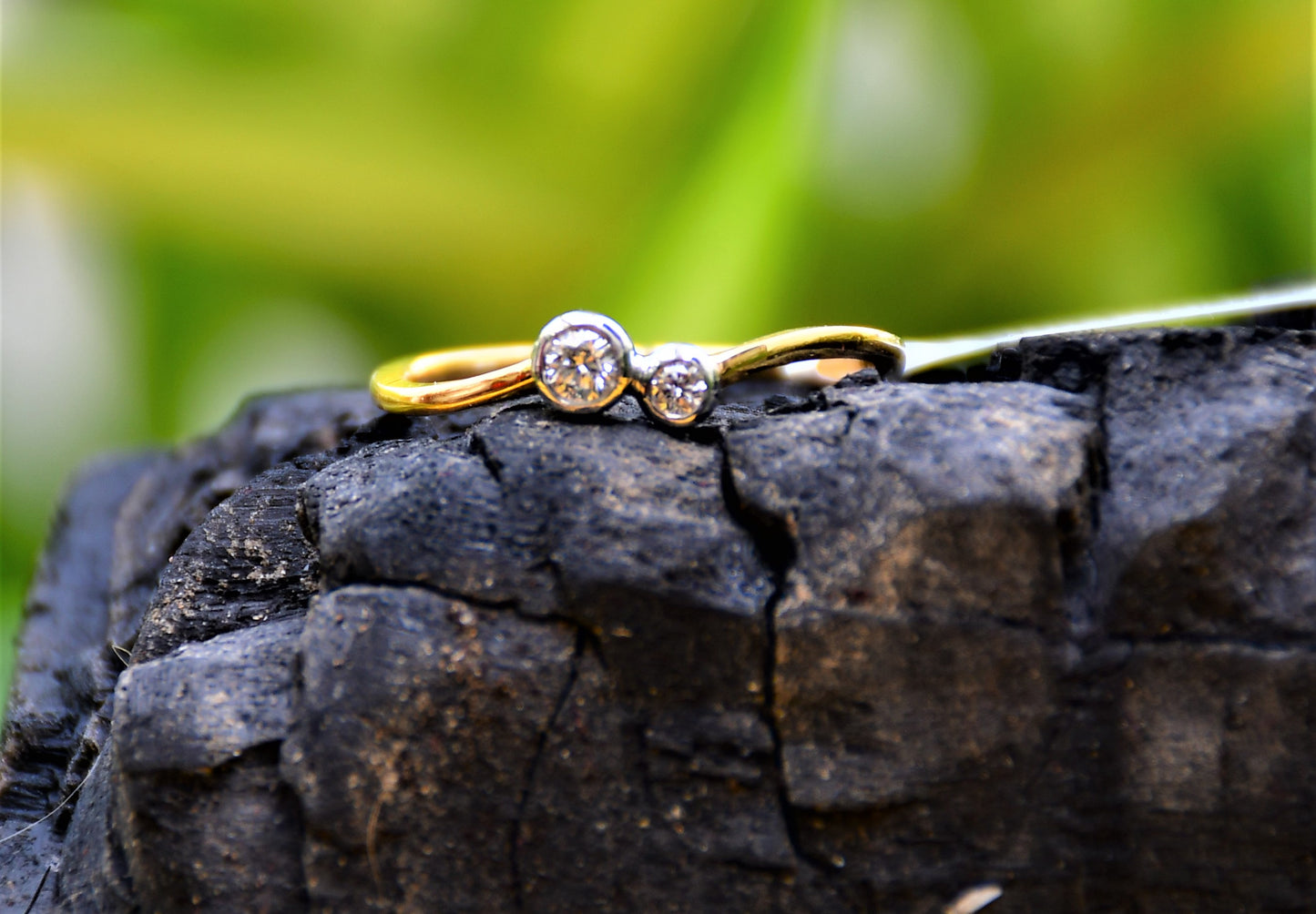 Natural Diamond Ring / Solitaire Diamond Ring / 14kt Gold ring / Regular Wear Diamond Band Ring / Minimalist Diamond Ring / FestiveEtsyFinds