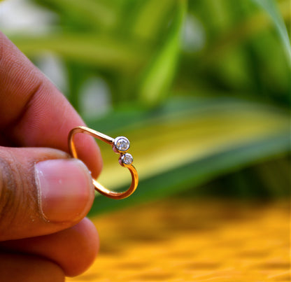 Minimalist 14kt Gold Diamond Ring for Women