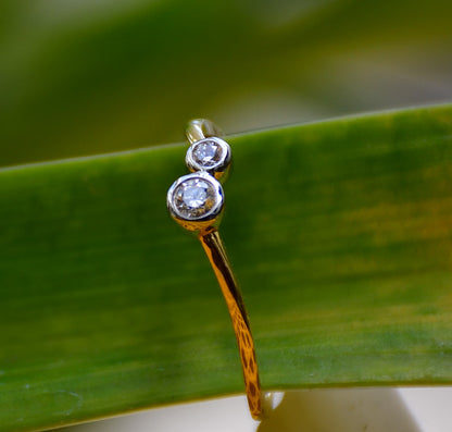 Minimalist 14kt Gold Diamond Ring for Women
