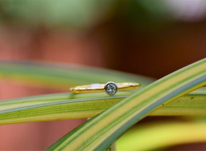 Simple Natural Diamond Ring Band in 14Kt Gold for Women