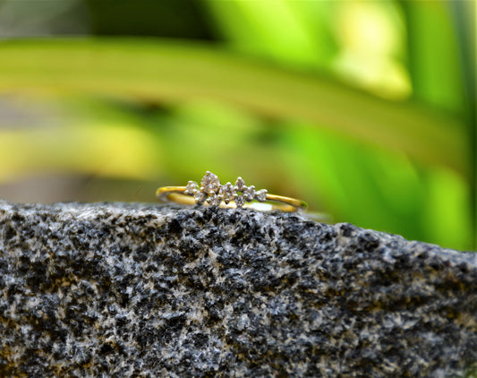 Diamond Ring / 14kt Gold diamond Band ring / Regular Wear Diamond Band Ring / Minimalist Diamond Ring / FestiveEtsyFinds