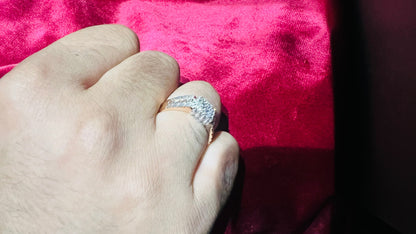 Men's Luxury Diamond Ring in Pure Solid Gold
