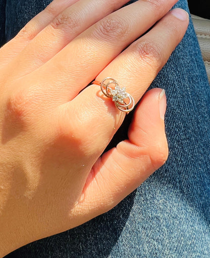 Stylish Women's 14K Gold Diamond Ring – Daily, Party & Gift Ready