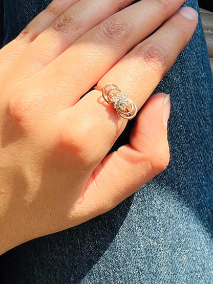 Stylish Women's 14K Gold Diamond Ring – Daily, Party & Gift Ready