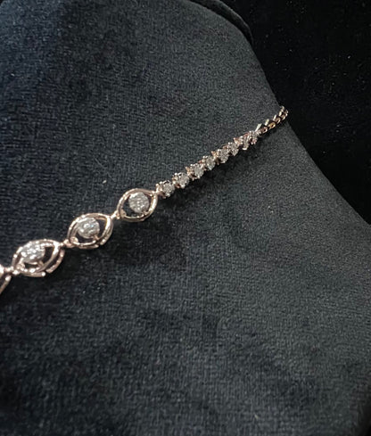 Complete Bridal Jewelry Set: Solid Gold Diamond Necklace and Earrings for Weddings