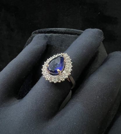 14k Solid Gold Band Ring with Sparkling Diamond for Women