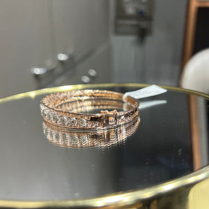 Solid Gold Diamond Bracelet – Fine Openable Handmade Piece