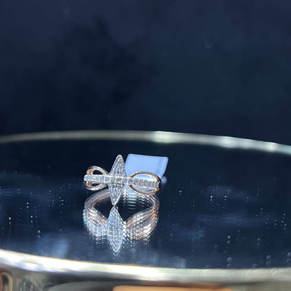 Handcrafted Natural Diamond Solid Gold Ring for Women